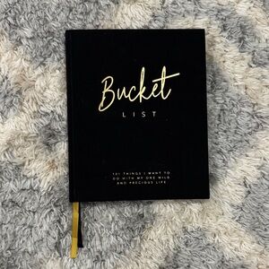 Black and Gold Bucket List Journal